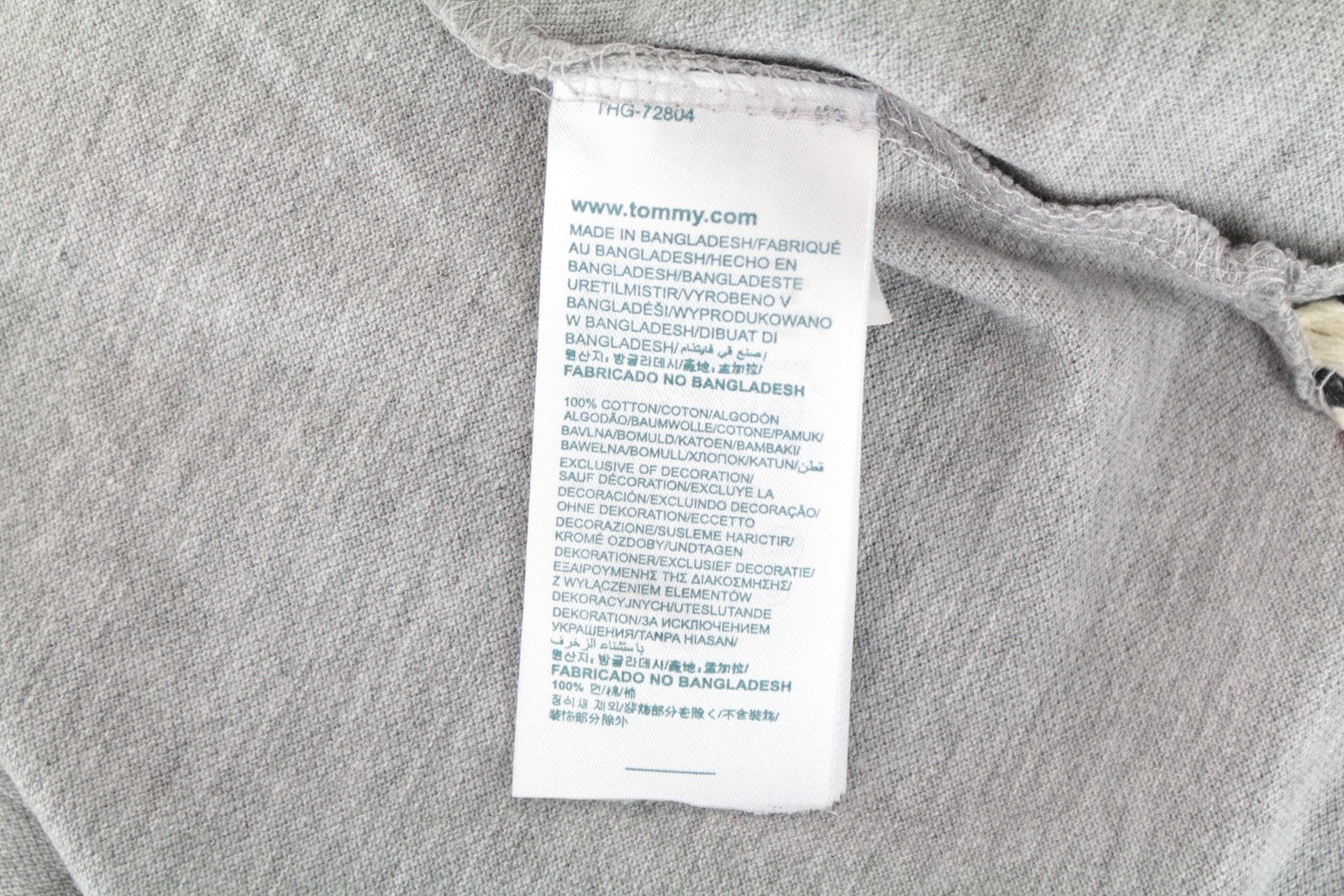 Tommy Jeans Men T-Shirt L Grey Logo Pure Cotton Short Sleeve Polo