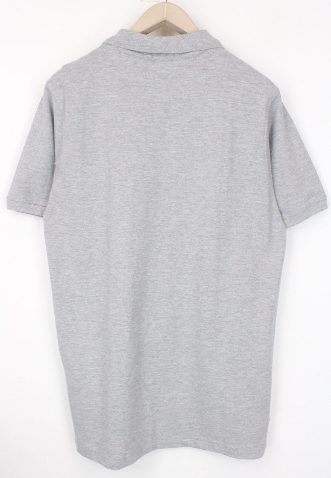 Tommy Jeans Men T-Shirt XL Grey Pure Cotton Polo Melange Embroidered