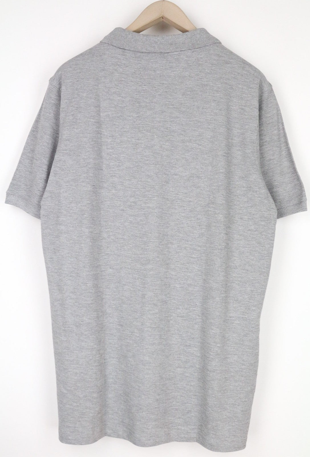 Tommy Jeans Men T-Shirt 2XL Grey Polo Melange Pure Cotton Jersey Logo