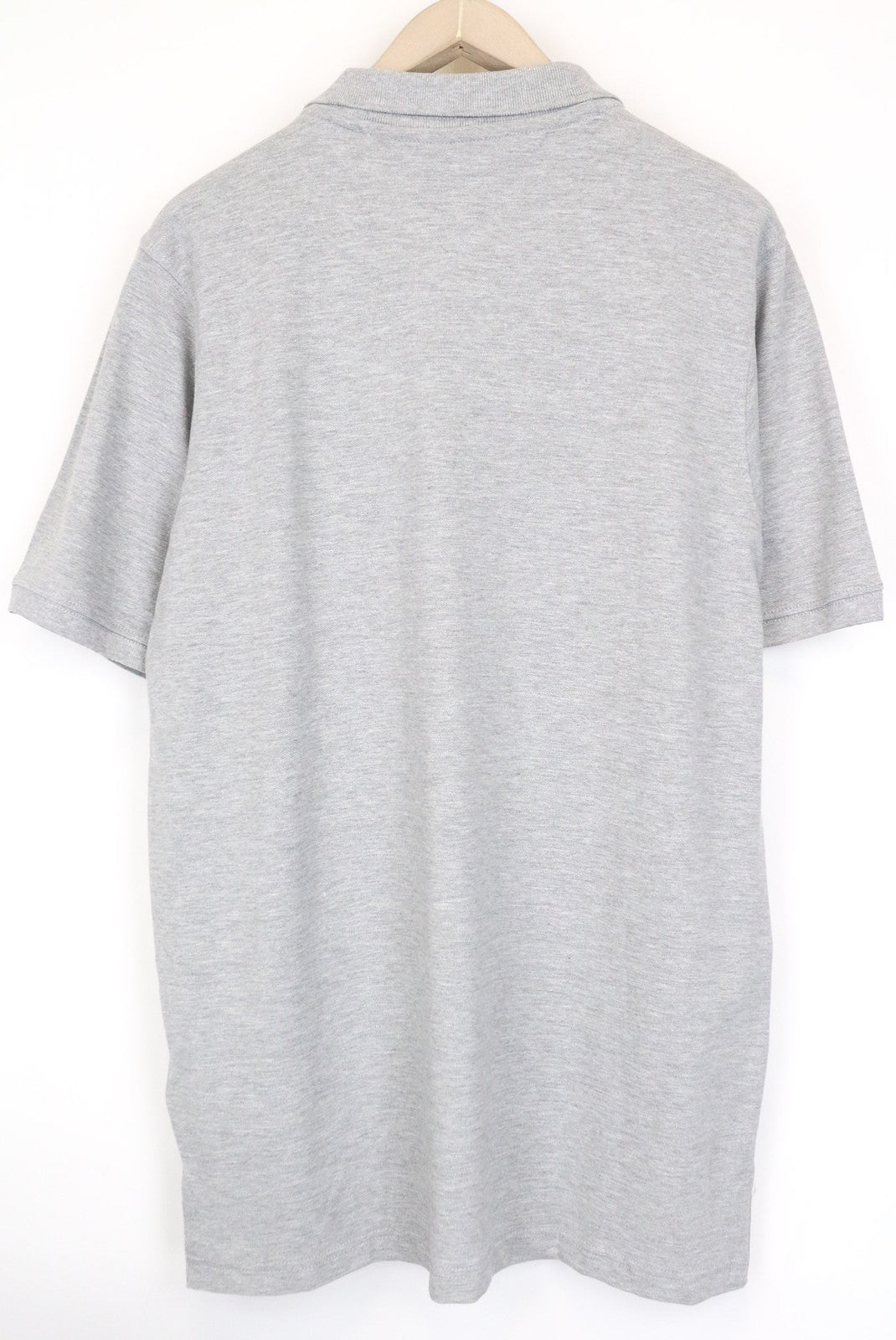 Tommy Jeans Men T-Shirt 2XL Grey Short Sleeved Pure Cotton Logo Polo