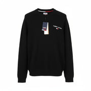 Tommy Jeans Req Raolan Men Jumper XL Black Crew Neck Tight-Knit Pull On