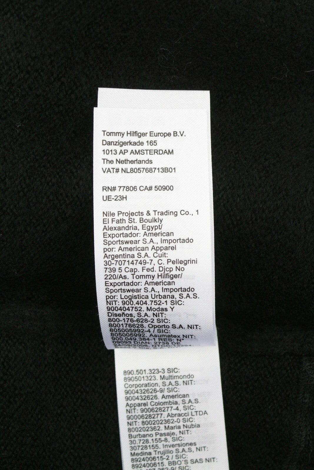 Tommy Jeans Req Raolan Men Jumper XL Black Crew Neck Tight-Knit Pull On
