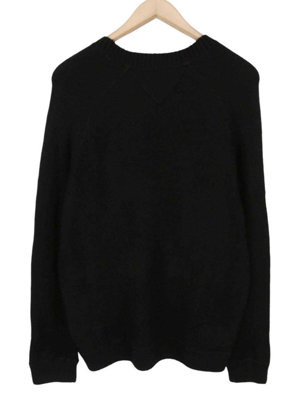 Tommy Jeans Req Raolan Men Jumper XL Black Crew Neck Tight-Knit Pull On
