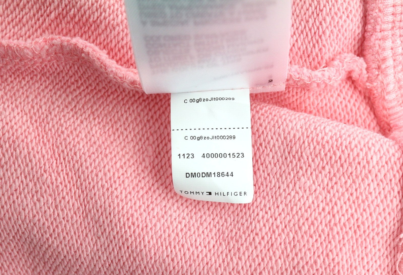 Tommy Jeans Men Sweatshirt L Pink Corron Crew Neck Front Logo Pull On