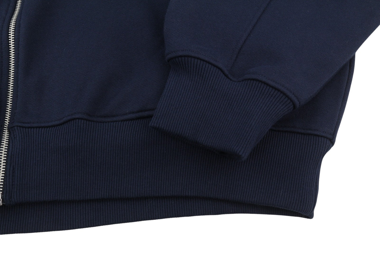 Tommy Jeans Men Sweatshirt L Dark Blue Oversized Bomber Neck Logo Full Zip