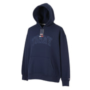 Tommy Jeans College Wash Men Hoodie L Dark Blue Kangaroo Pocket Pull On