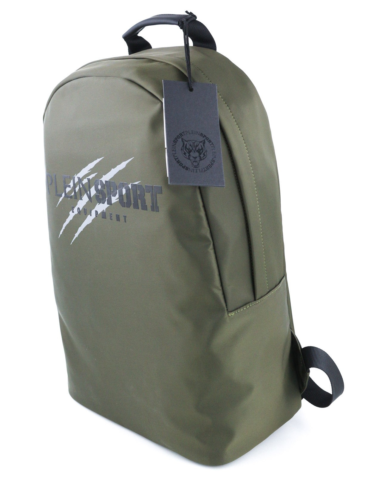 PLEIN SPORT Equipment Men Bag OS Backpack Adjustable Two Handles Lined Green Zip
