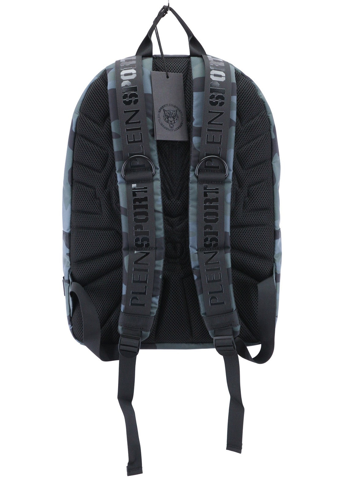 PLEIN SPORT Philadelphia Men Bag OS Blue Camouflage Pattern Two Handles Backpack
