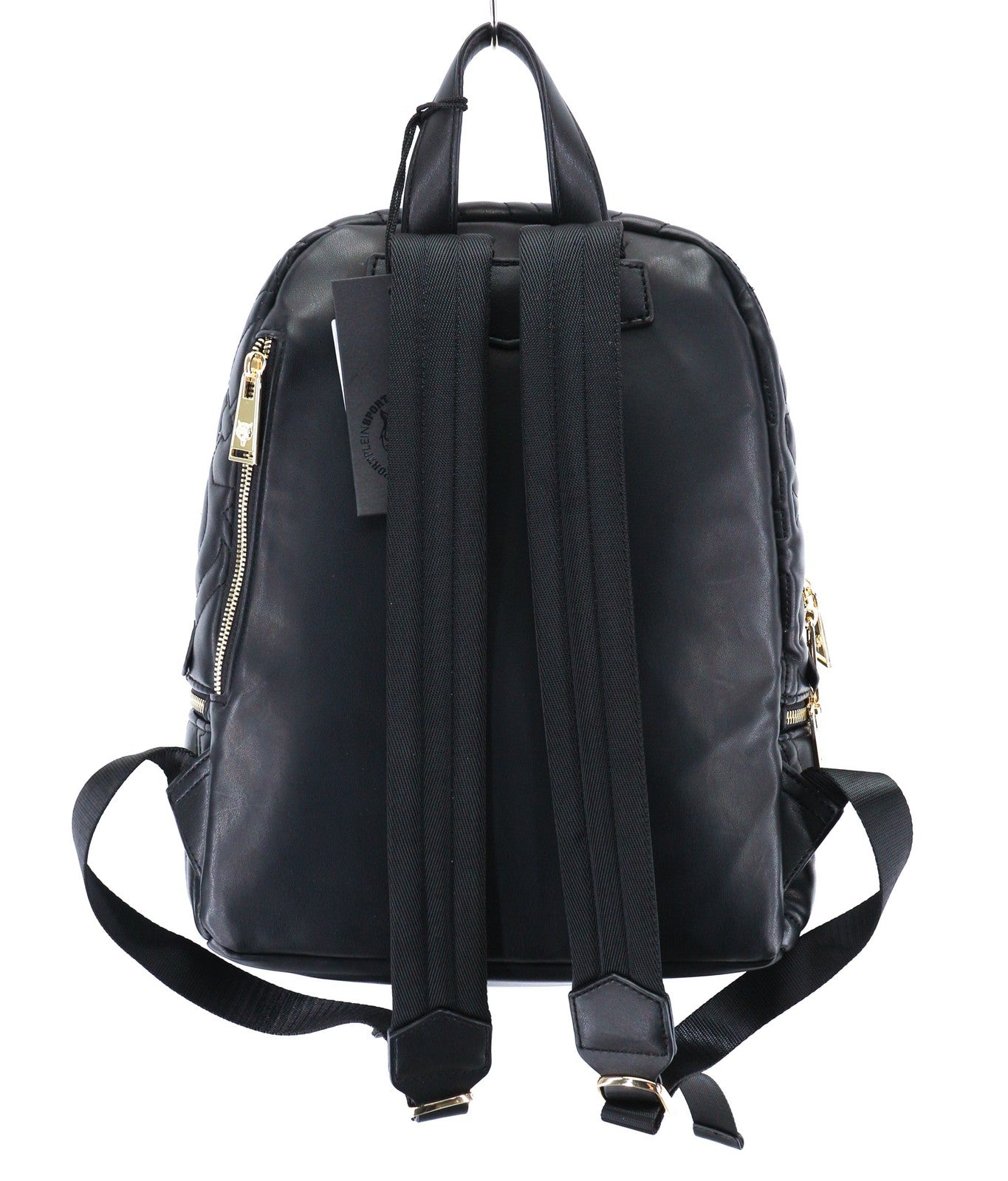 PLEIN SPORT Tess Women Bag OS Zip Two Handles Black Lined Pocket Backpack