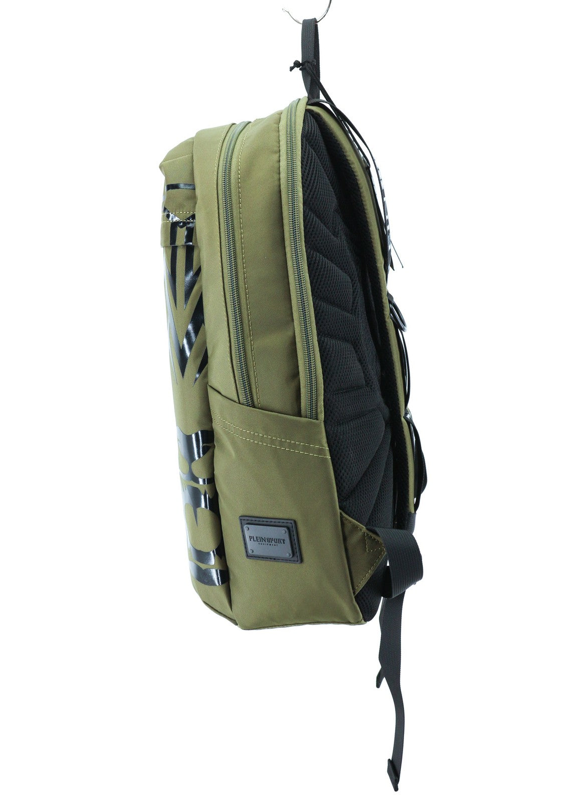 PLEIN SPORT Philadelphia Men Bag OS Big Green Zips Pockets Lined Backpack