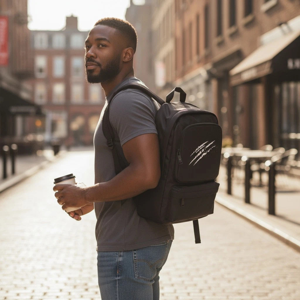 PLEIN SPORT Men Bag OS Black Backpack Move Big Travel Bag Polyester
