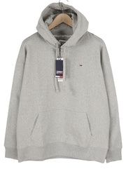 Tommy Jeans Rlxd Basketball Men Hoodie L Melange Grey Kangaroo Logo Pull On