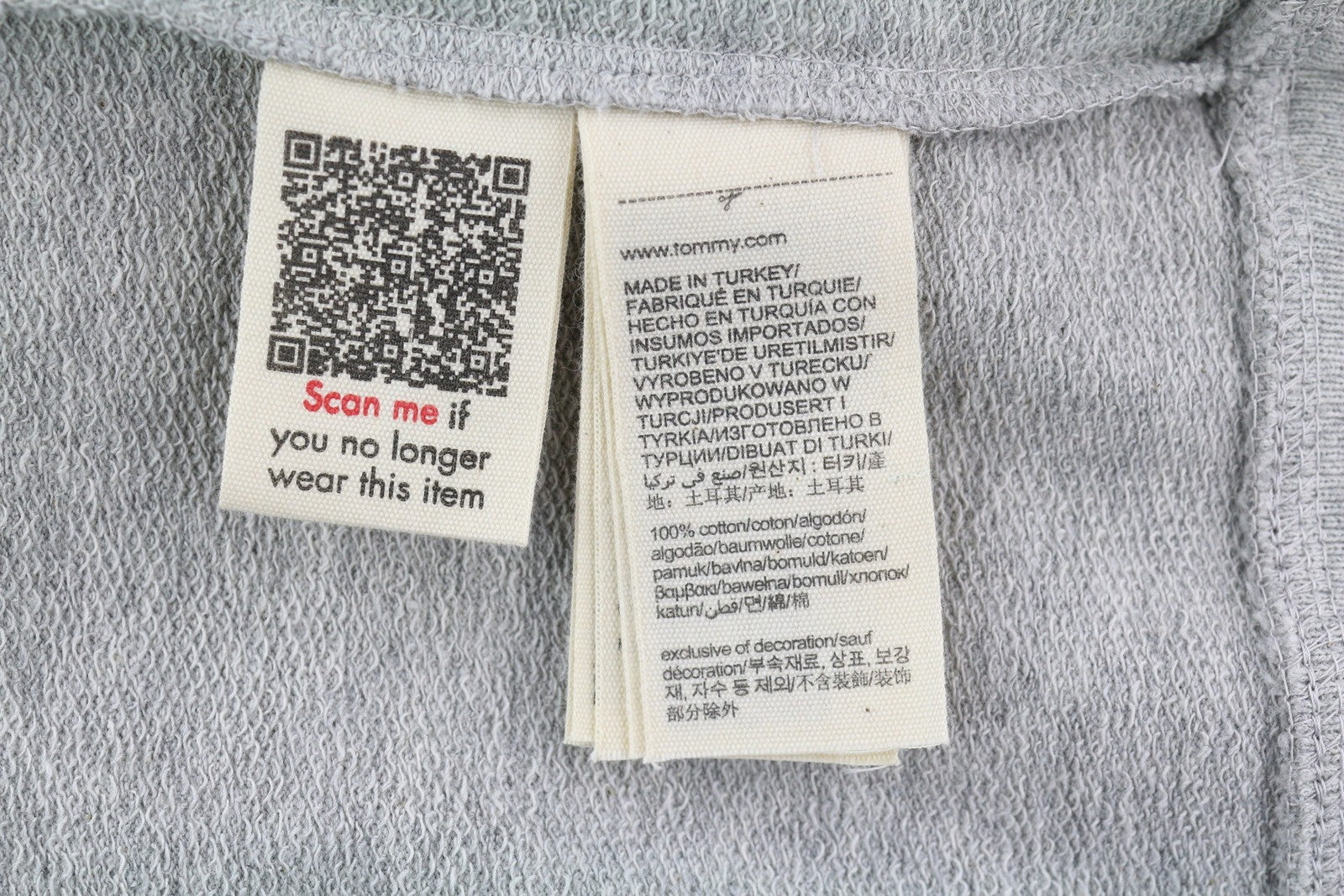 Tommy Jeans Rlxd Basketball Men Hoodie L Melange Grey Kangaroo Logo Pull On