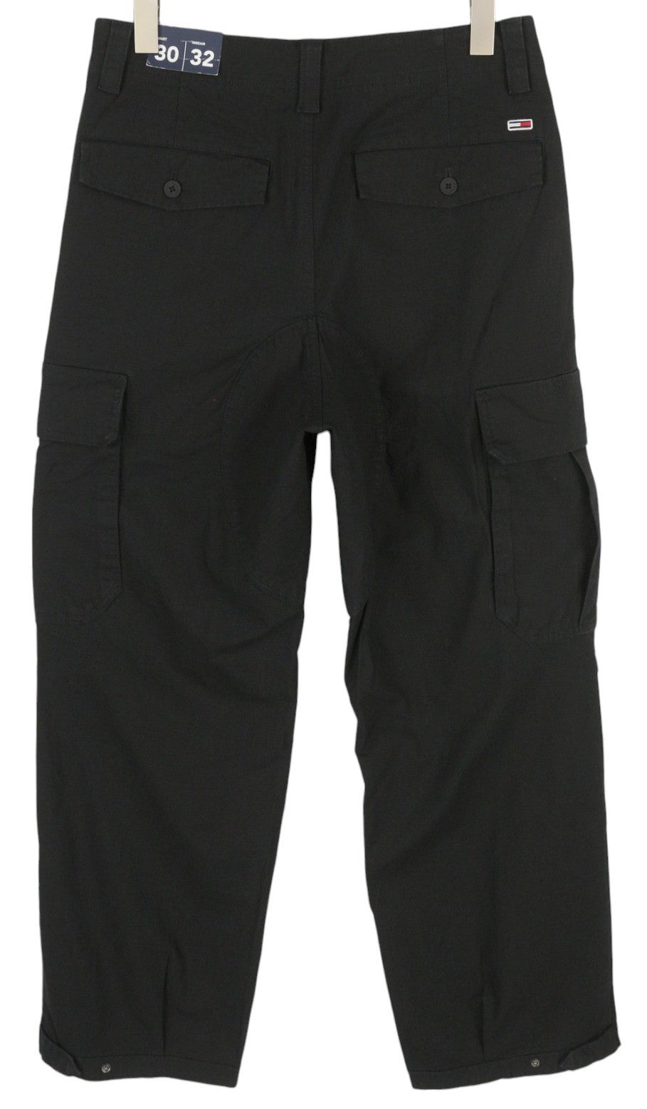 Tommy Jeans Aiden Baggy Cargo Men Trousers W30/L32 Black Patch Pocket RRP149