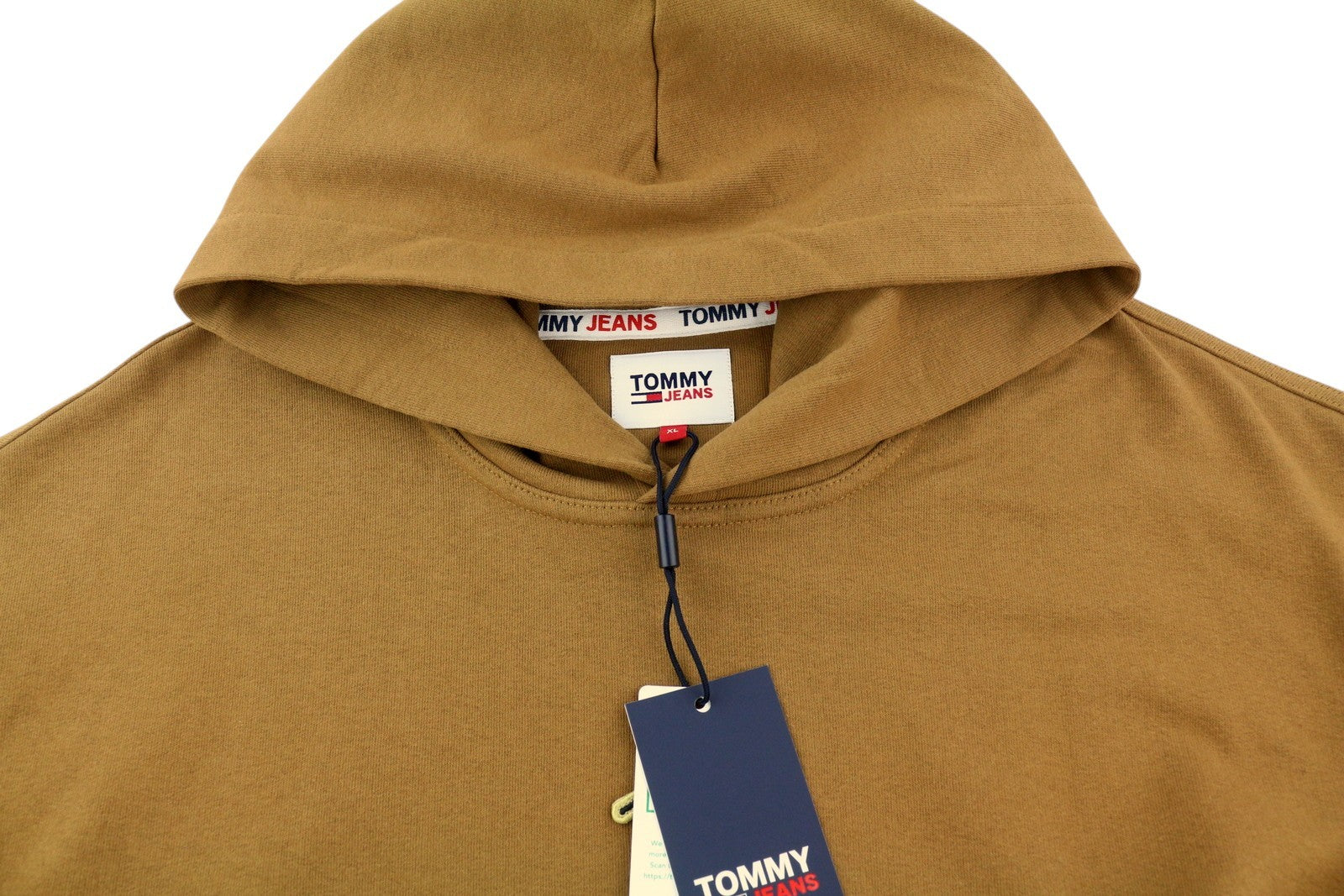 Tommy Jeans RLX Signature Men Hoodie XL Brown Kangaroo Logo Pull On RRP119