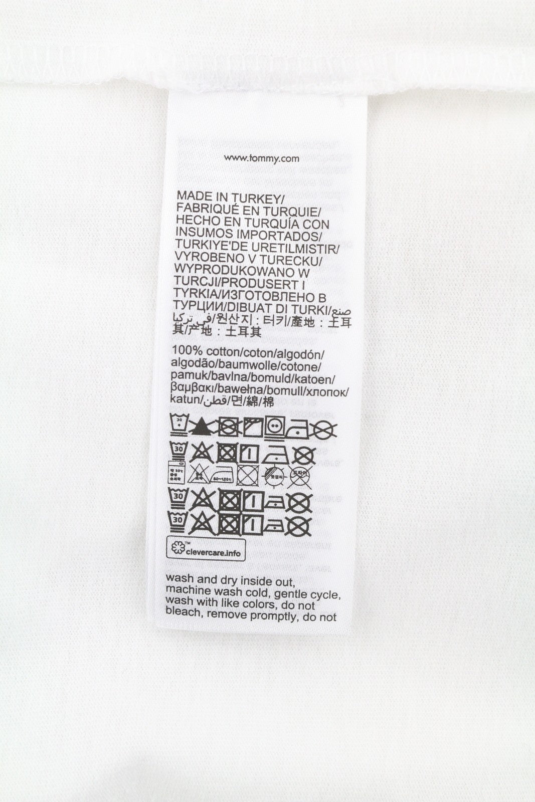 Tommy Jeans Men T-Shirt XL White Crew Neck Front Logo Tricot Short Sleeve
