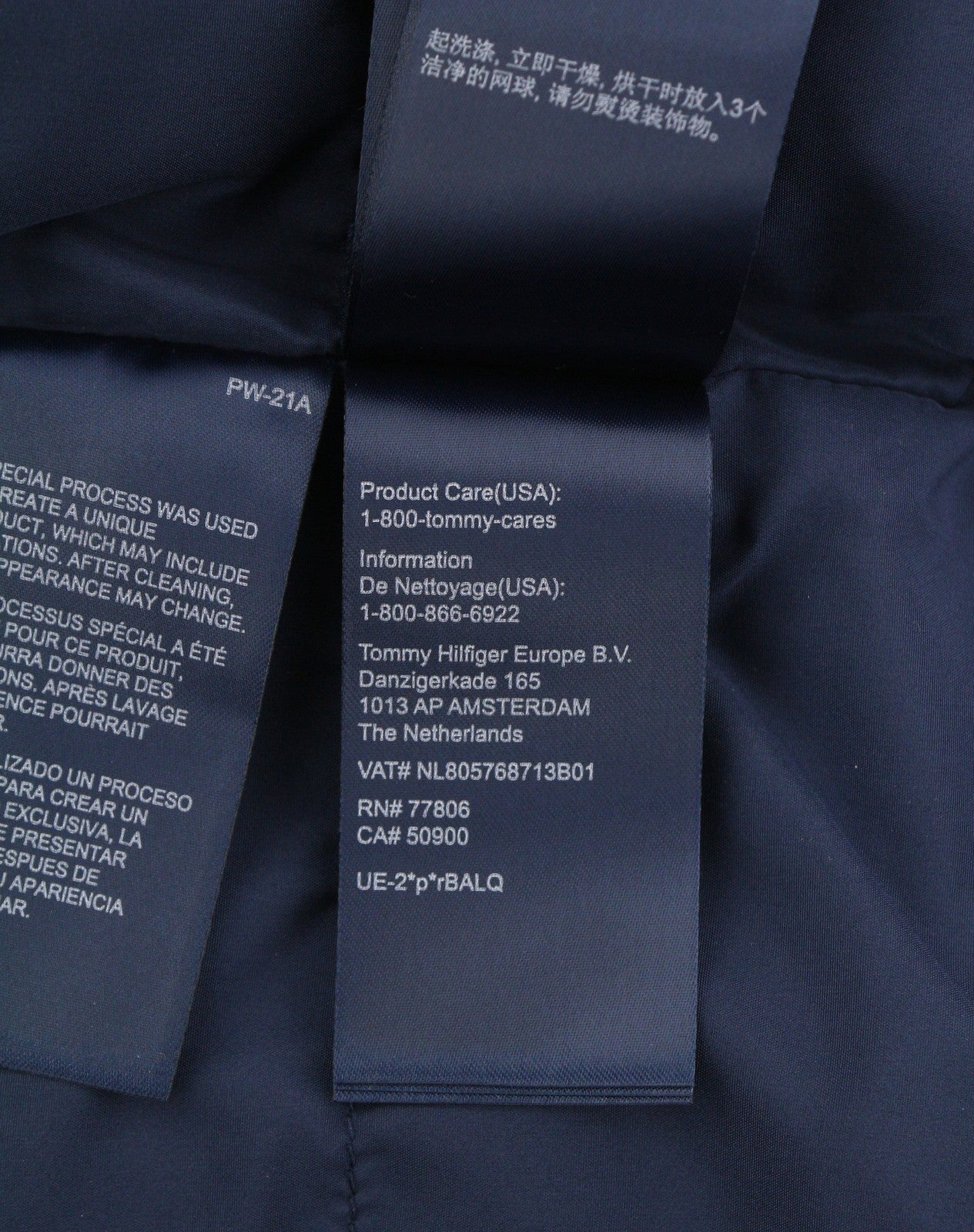 Tommy Jeans Men Waistcoat M Dark Blue Padded Patch Pockets V-Neck Vest