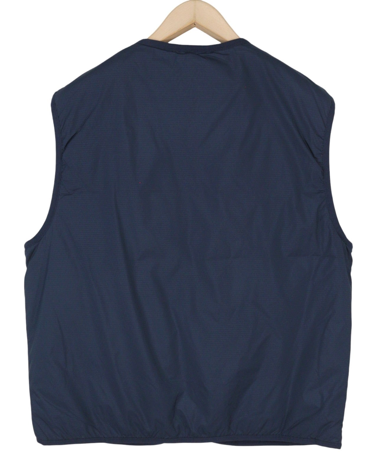 Tommy Jeans Men Waistcoat M Dark Blue Padded Patch Pockets V-Neck Vest