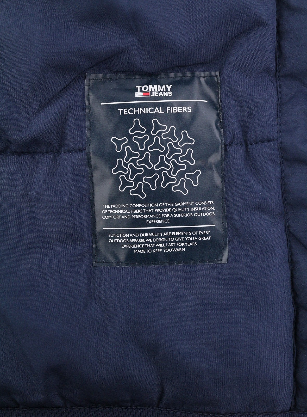 Tommy Jeans Men Waistcoat M Dark Blue Padded Patch Pockets V-Neck Vest