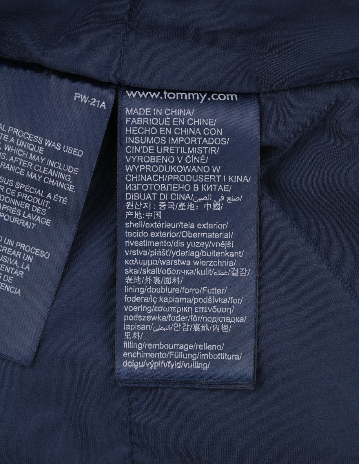 Tommy Jeans Men Waistcoat M Dark Blue Padded Patch Pockets V-Neck Vest