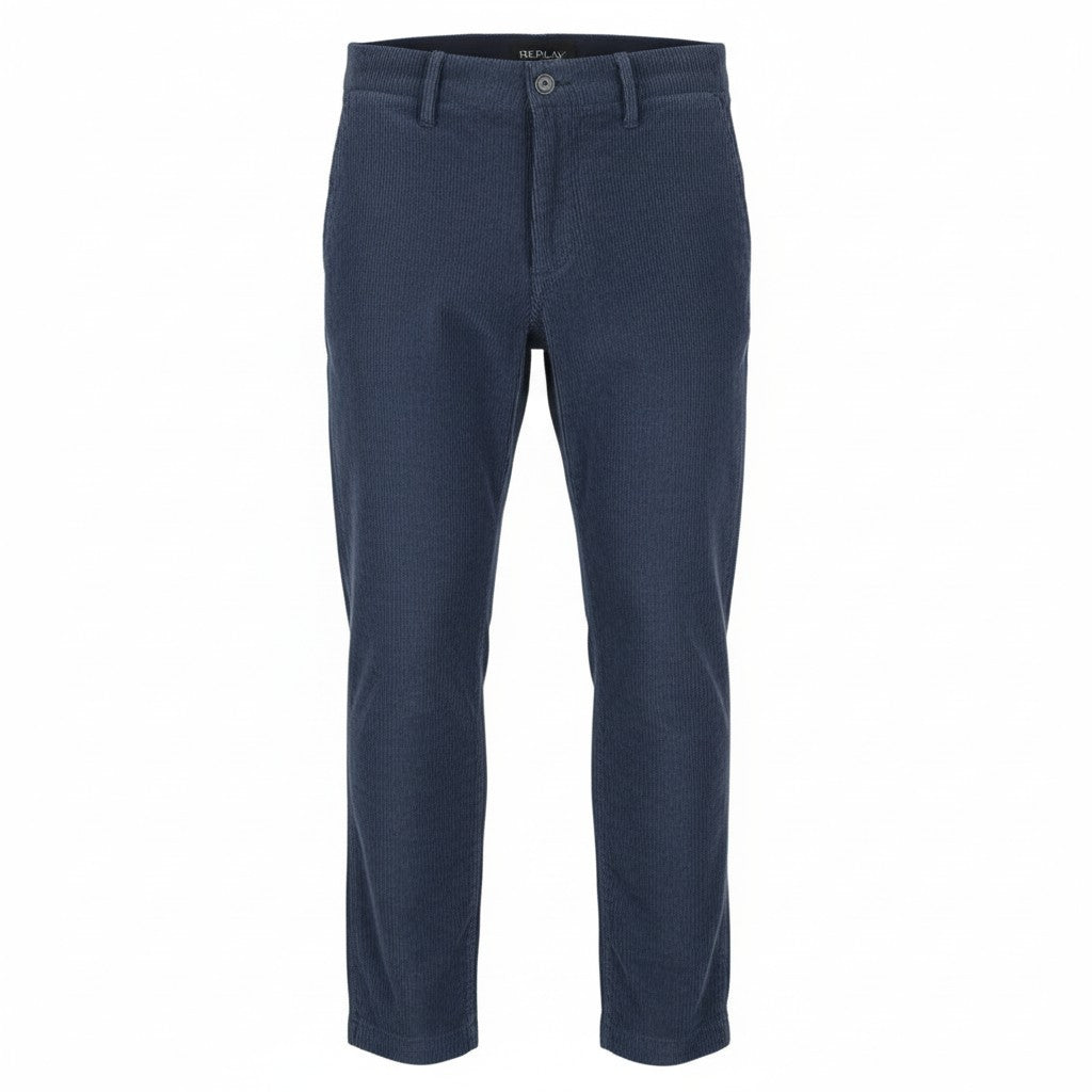 REPLAY Men Trousers W30/L30 Corduroy Patched Back Pocket Button-Fly Straight
