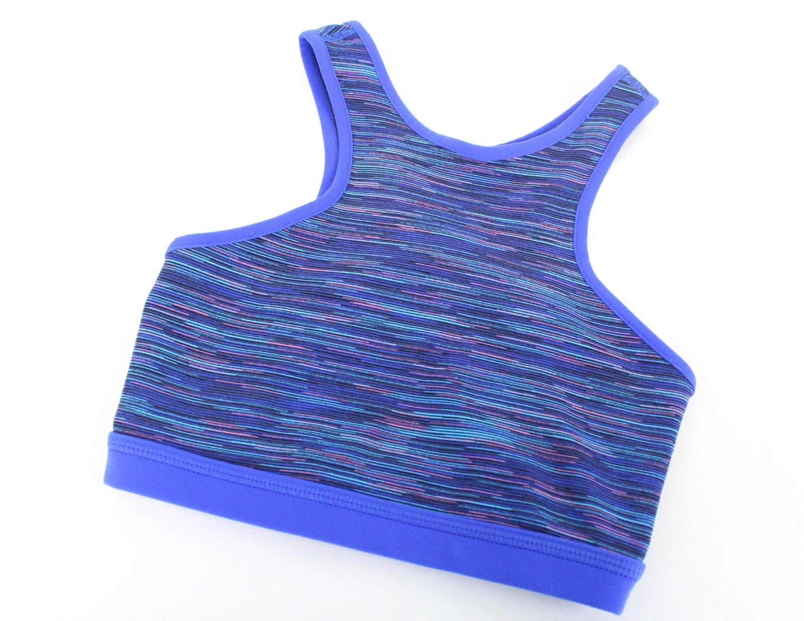 SWEATY BETTY Women Sport Bra 2XS Reversible Striped Melange Colourful Slim Fit