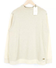 SCOTCH & SODA Men Sweatshirt 2XL Contrasting Pattern Beige Crew Neck Cotton