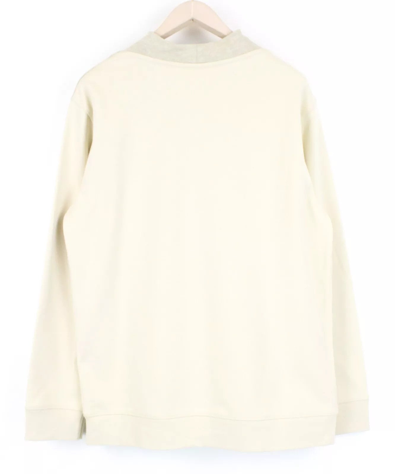 SCOTCH & SODA Men Sweatshirt 2XL Contrasting Pattern Beige Crew Neck Cotton