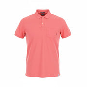SCOTCH & SODA Men T-Shirt 2XL Pink Pocketed Short Sleeved Polo Cotton Collared