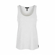 MAISON SCOTCH Women Top M Sleeveless Melange Grey Lightweight Crew Neck Cotton