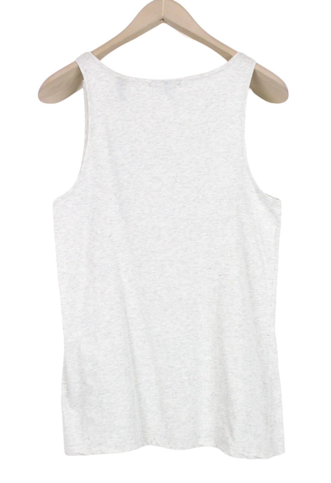MAISON SCOTCH Women Top L Crew Neck Cotton Sleeveless Melange Grey Lightweight