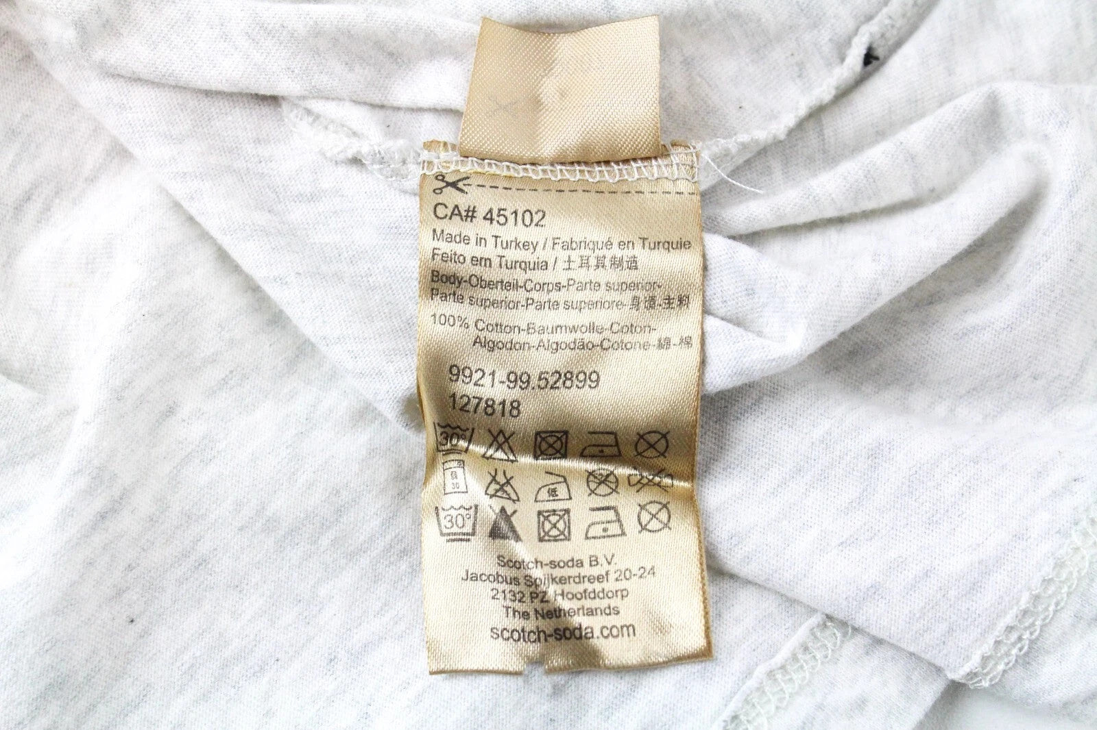 MAISON SCOTCH Women Top L Crew Neck Cotton Sleeveless Melange Grey Lightweight