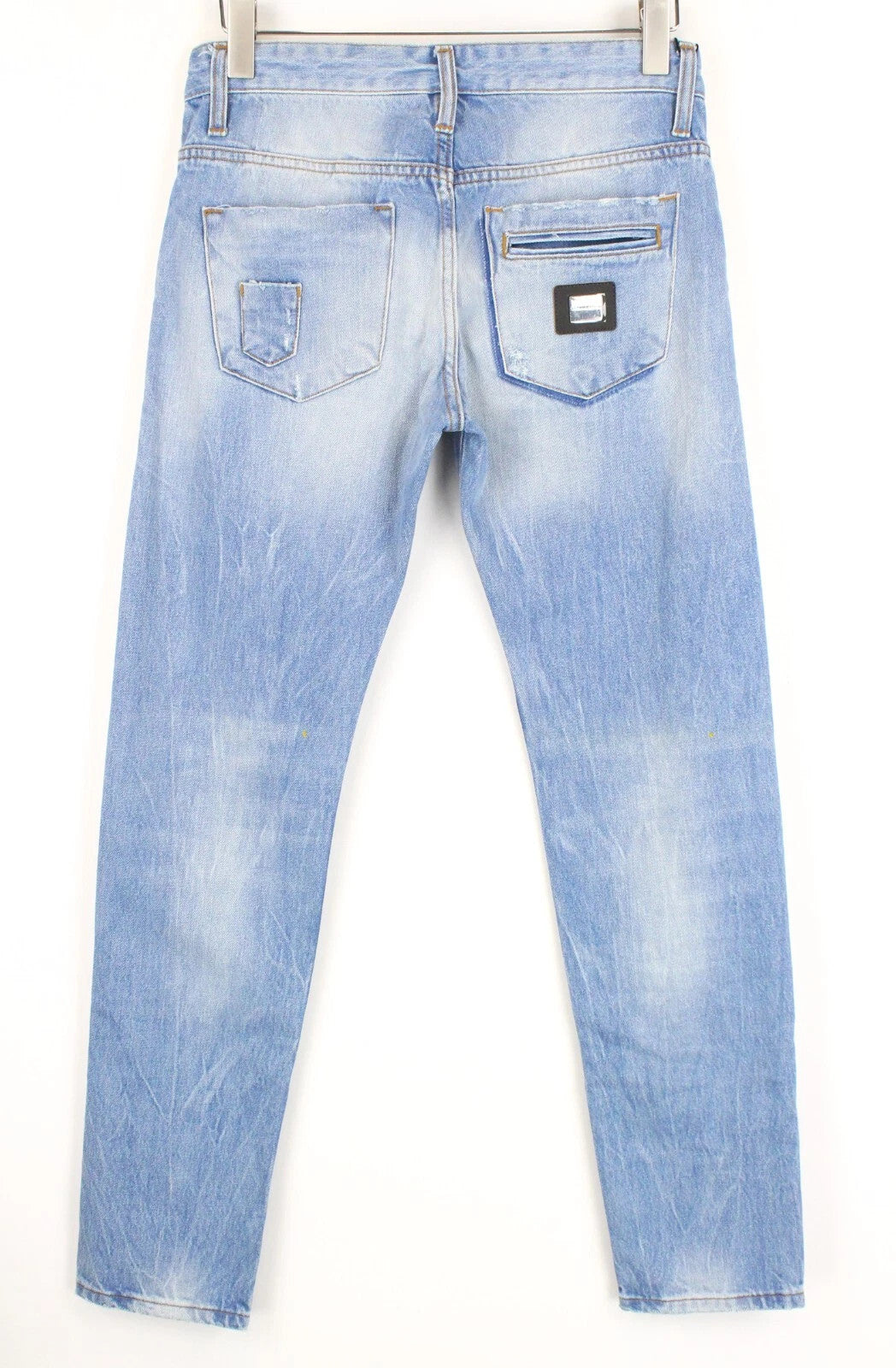 TAKESHY KUROSAWA Men Jeans W30 Stained Distressed Washed Out Slim Button-Fly