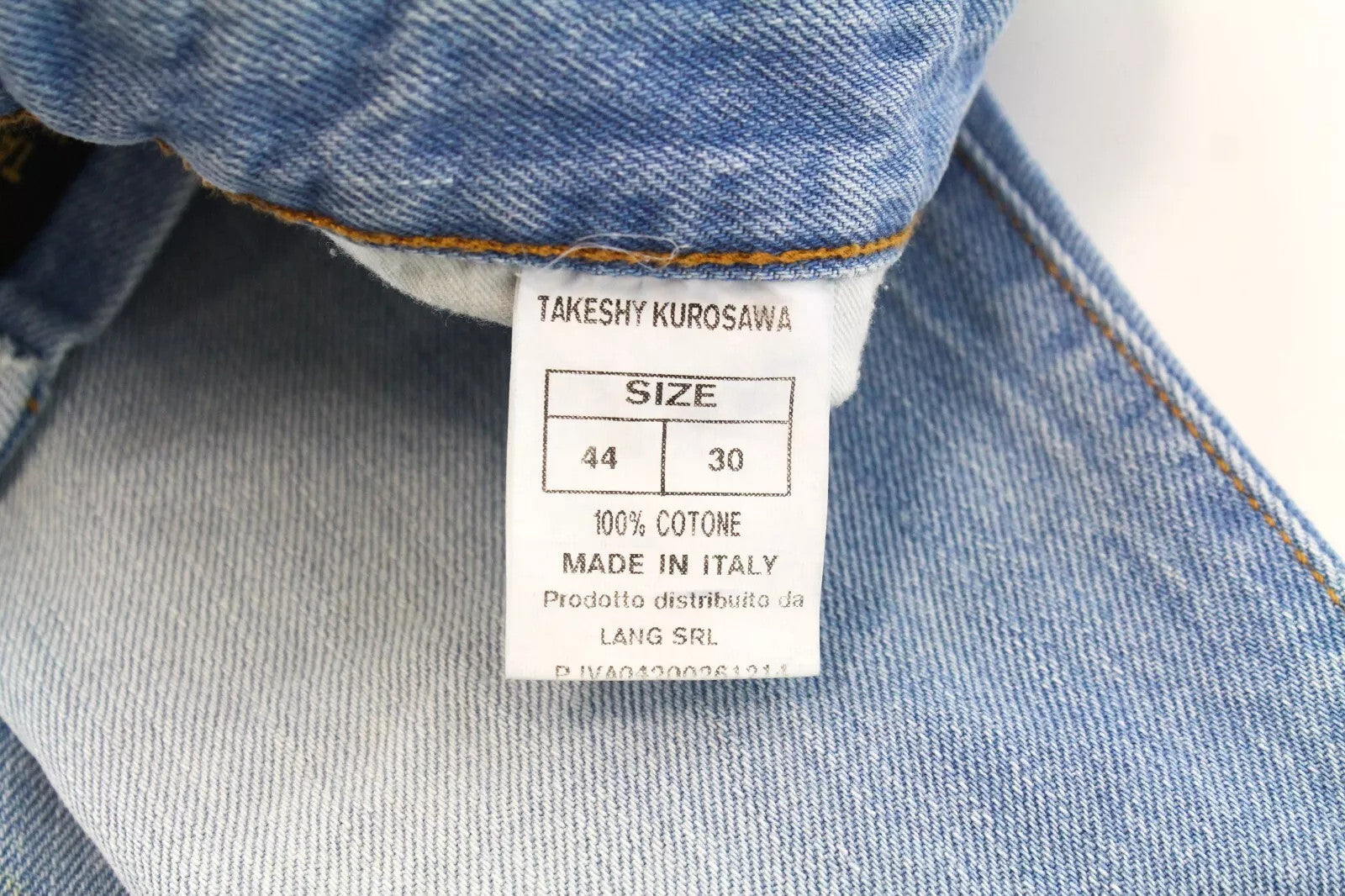 TAKESHY KUROSAWA Men Jeans W30 Slim Fit Blue Denim Painted Stained Distressed