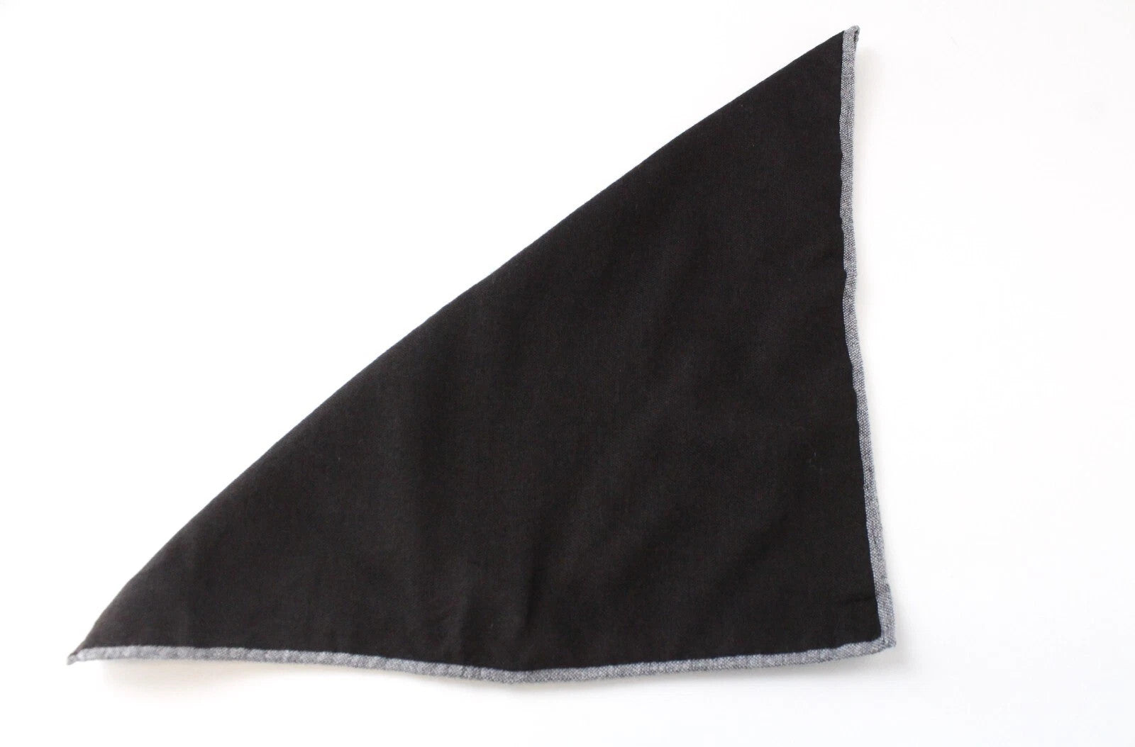 SUITSUPPLY Men Handkerchief 33 x 33 cm Dark Brown Grey Wool Silk Pocket Square