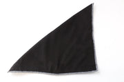 SUITSUPPLY Men Handkerchief 33 x 33 cm Dark Brown Grey Wool Silk Pocket Square