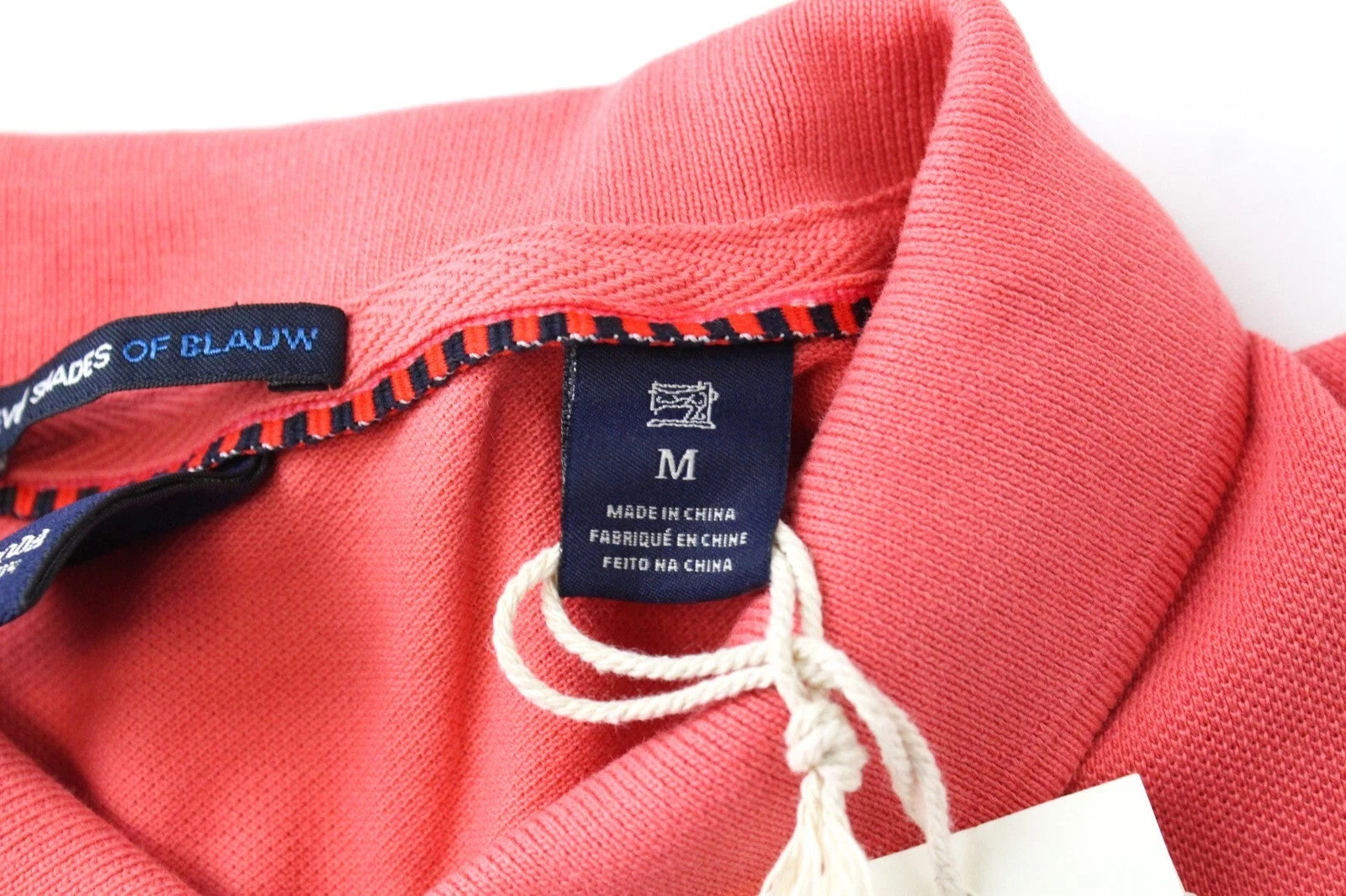 SCOTCH & SODA Men T-Shirt M Short Sleeve Polo-Styled Pink Collared Pure Cotton