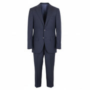 SUITSUPPLY Lazio Men Suit UK32R Slim Dark Blue Pure Wool 2 Piece Lined Classic