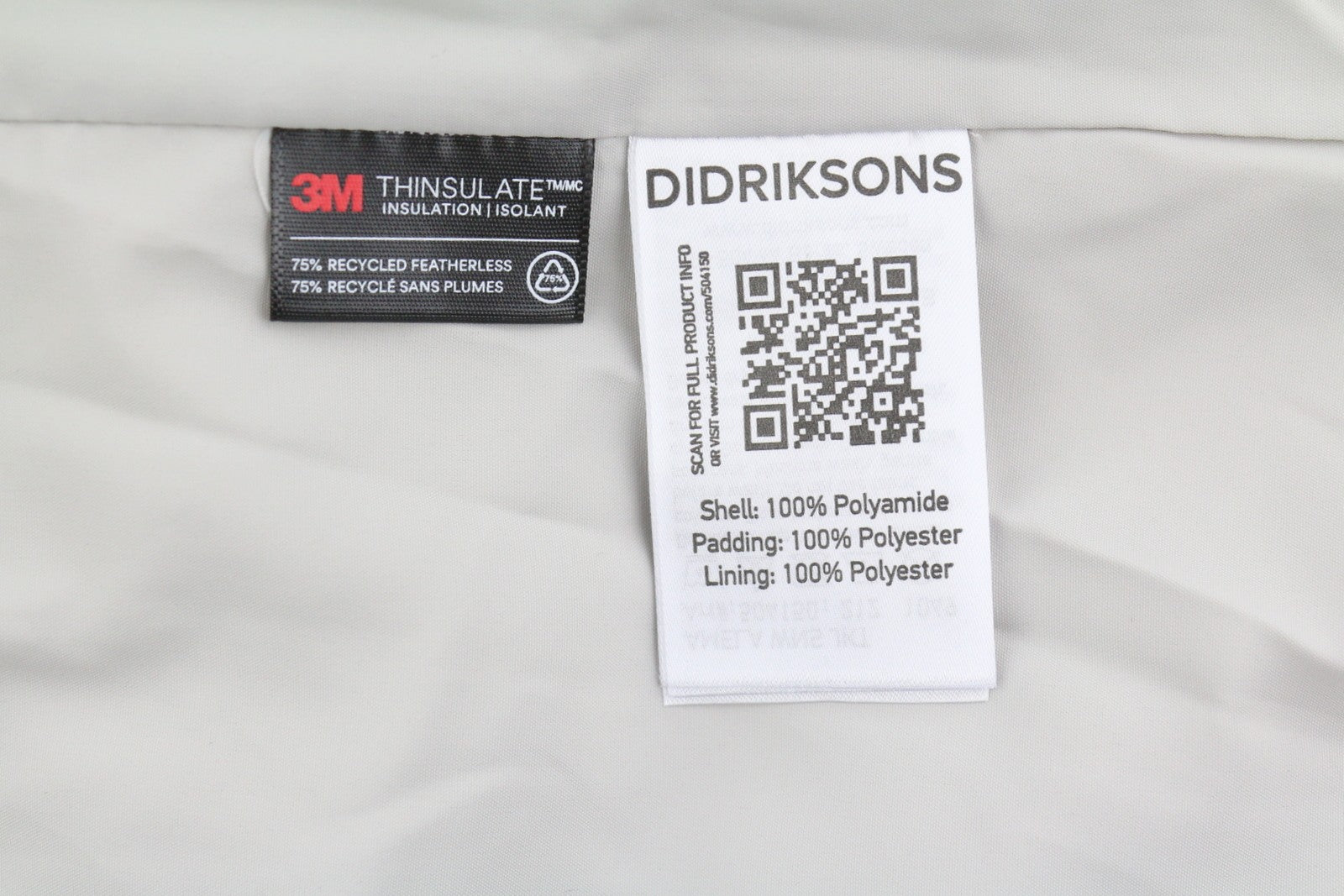DIDRIKSONS Amela Women Jacket EU42 Ivory 3M Thinsulate Water Repel Padded