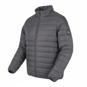 TED LAPIDUS Men Jacket S Grey Quilted Down High Neck Zip Puffer
