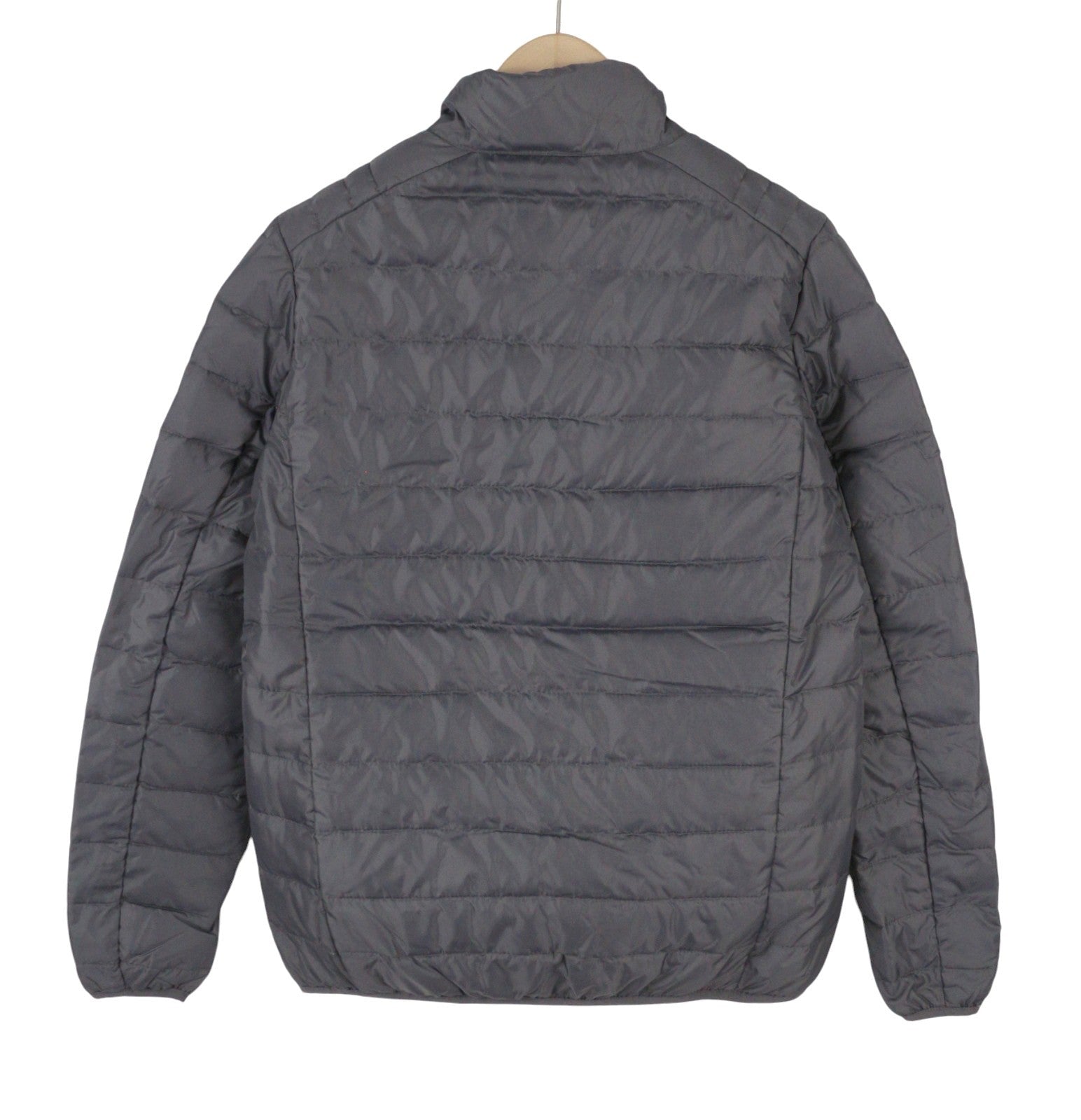 TED LAPIDUS Men Jacket S Grey Quilted Down High Neck Zip Puffer