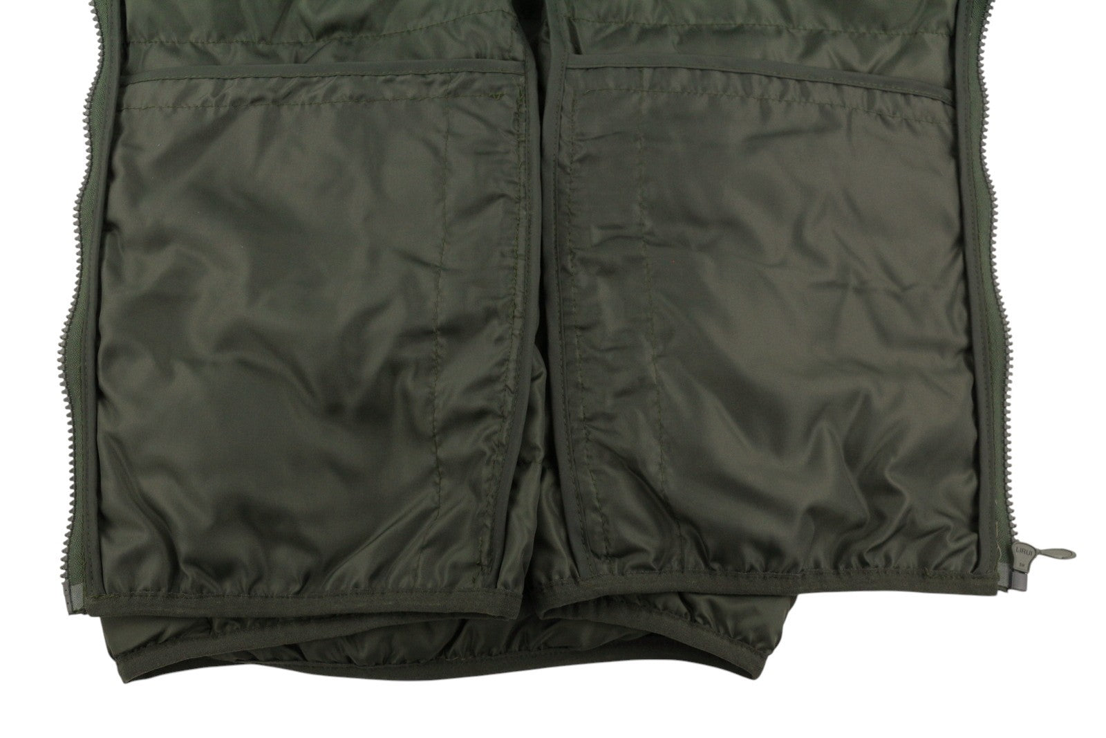 TED LAPIDUS Men Jacket L Green Quilted Down High Neck Zip Puffer