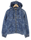 Jacket Denim Marbled Zip Hoodie