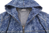 Jacket Denim Marbled Zip Hoodie