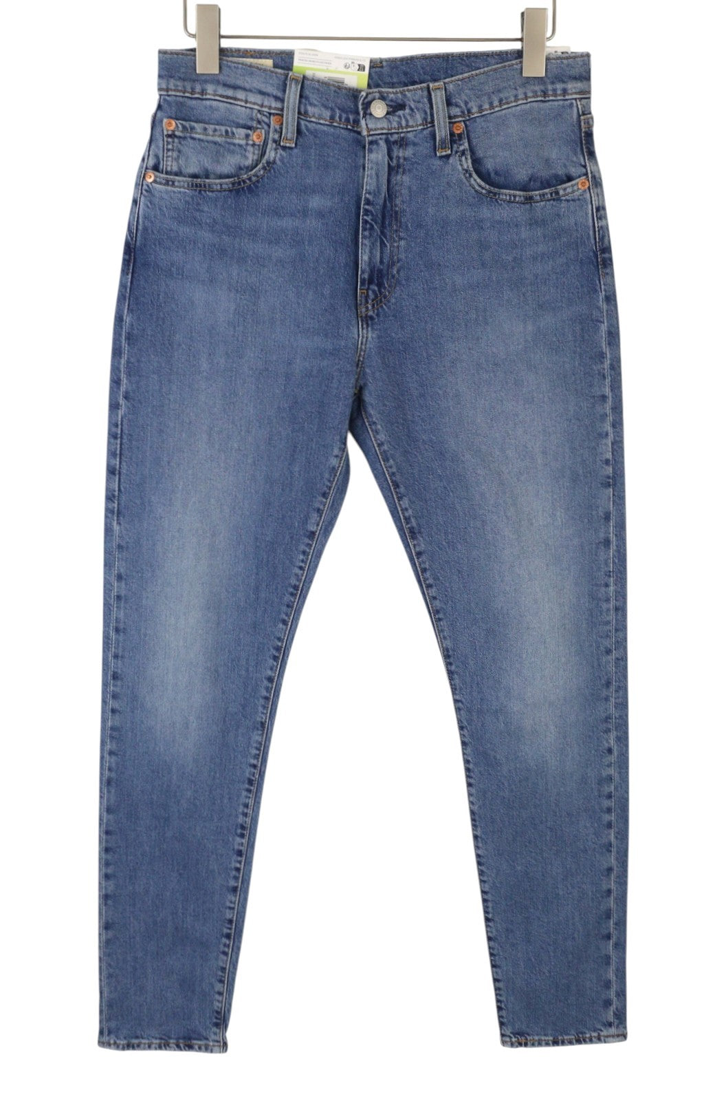 LEVI'S 512 Slim Taper Men Jeans W33/L34 Blue Whiskers Faded Stretch Flex