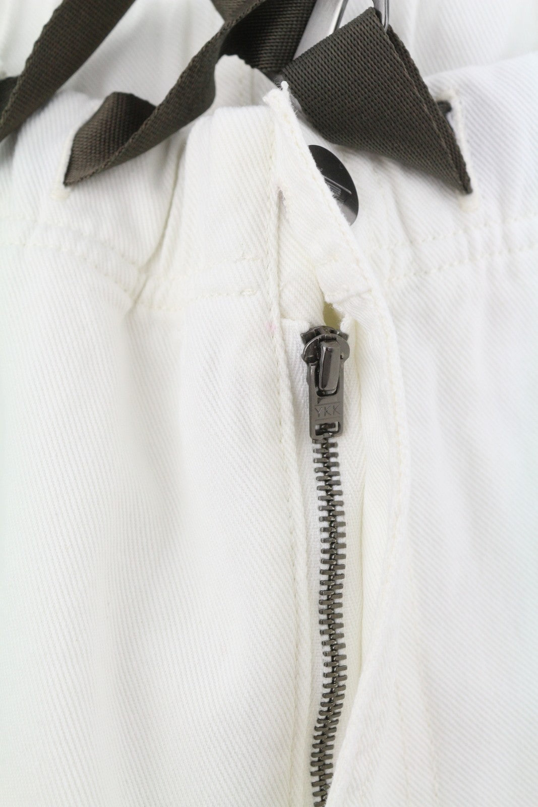 SEASE AM08 Cargo Belt Men Jeans W30 White Elastic Waist Loose RRP680
