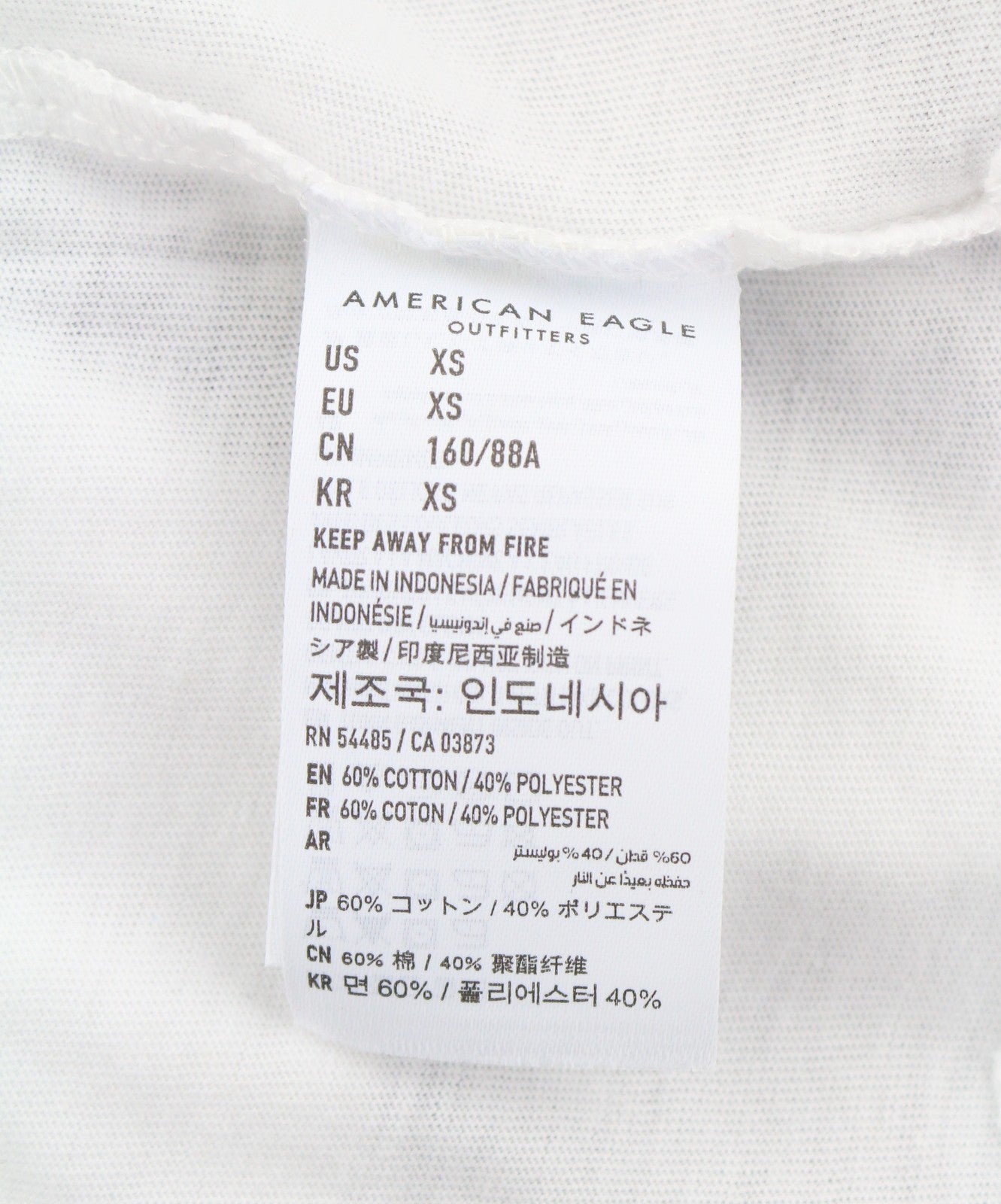 AMERICAN EAGLE OUTFITTERS Men T-Shirt XS Grey Logo Classic Fit Short Sleeved