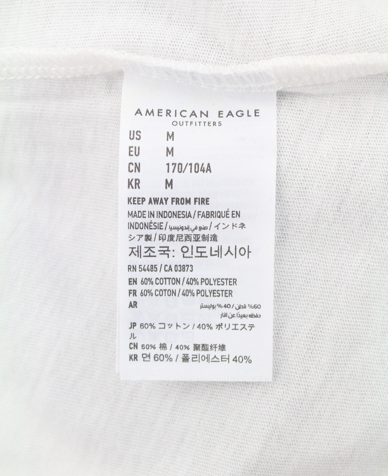 AMERICAN EAGLE OUTFITTERS Men T-Shirt M Grey Logo Classic Fit Short Sleeved
