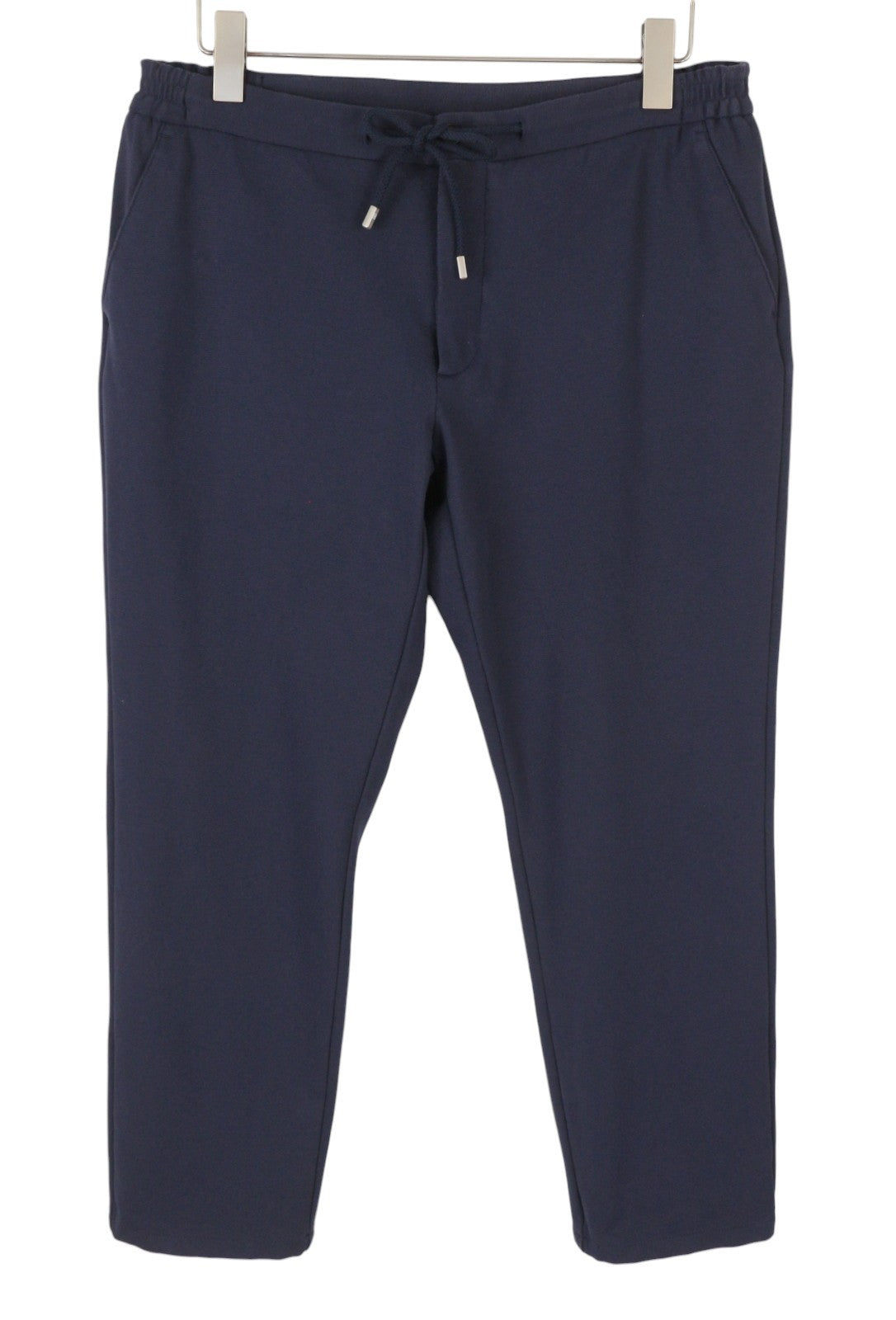 HACKETT Jersey Jogger Men Trousers UK36L W34 Dark Blue Elastic Waist Slim Fit