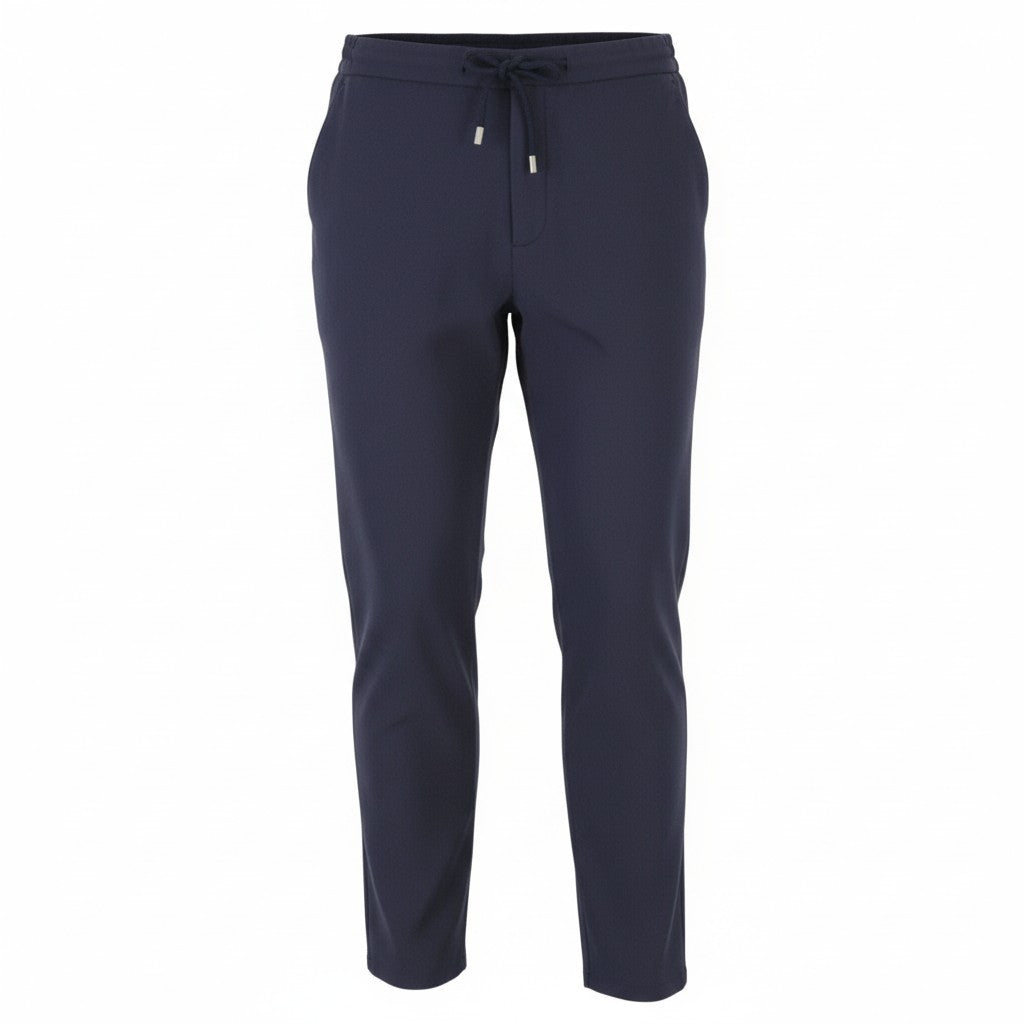 HACKETT Jersey Jogger Men Trousers UK36L W34 Dark Blue Elastic Waist Slim Fit